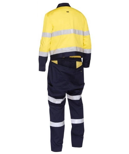 Picture of Bisley, Taped Hi Vis Coverall Waist Zip Opening